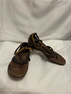 Merrell Brown Sandals with Tan Accents